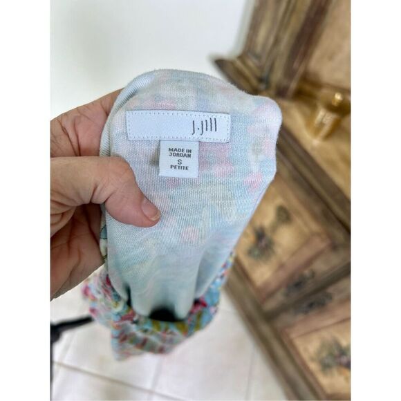 J. Jill Colorful Floral Combo Style Stretch Dress - Picture 2 of 9